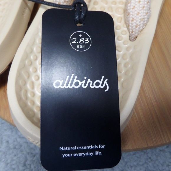 Allbirds Sugar Zeffer Lux Beige Flip Flops Tan Cream Comfort Sandal - Picture 7 of 11